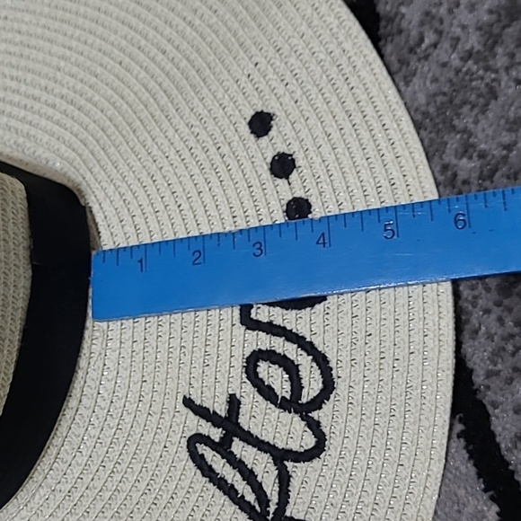 HAPPILY EVER AFTER...EMBROIDERY STRAW SUN 👒 HAT - Picture 7 of 14